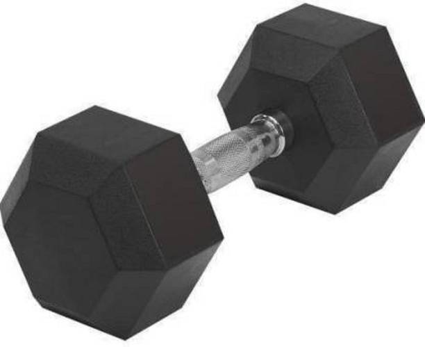 LCARNO Pair of 2.5kg*2pcs Fixed Weight Hexagonal Rubber Dumbbell (5kg) Fixed Weight Dumbbell