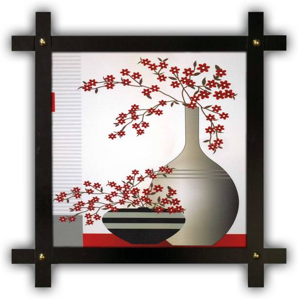 Poster N Frames Cross Wooden Frame Hand-Crafted with photo of Flower (floral) 1549-crossframe Digital Reprint 16.5 inch x 16.5 inch Painting