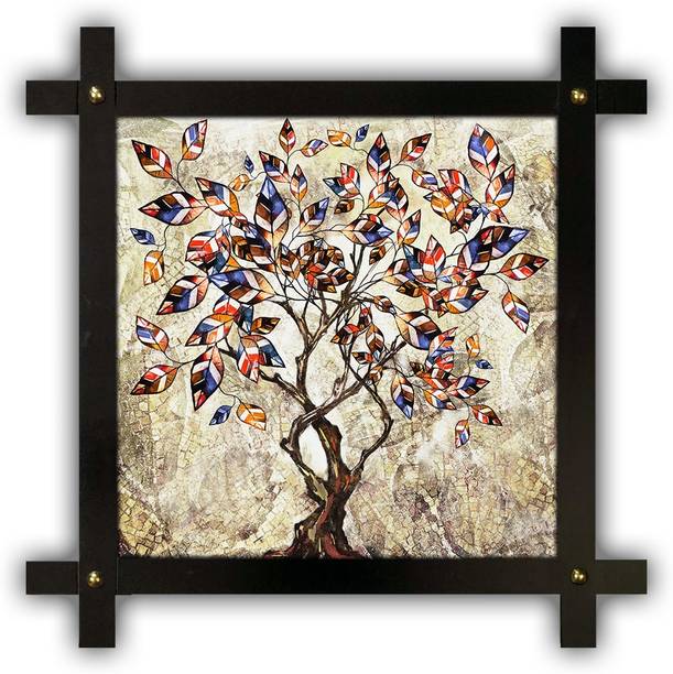 Poster N Frames Cross Wooden Frame Hand-Crafted with photo of Hand Painting Landscape Scenery 18293 Digital Reprint 16.5 inch x 16.5 inch Painting