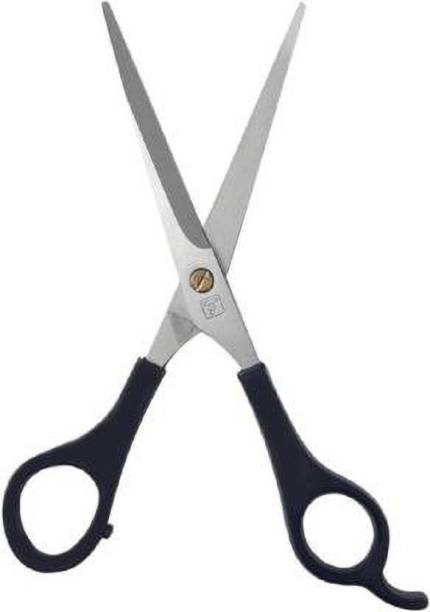 Styllofy Hair Cutting Scissors (Stag Scissor) for Salon, Beauty Parlour, Barbar Scissor for men and Women Stainless Steel Blade, Premium Plastic handle, Black Colour, 6.7 Inch Scissors