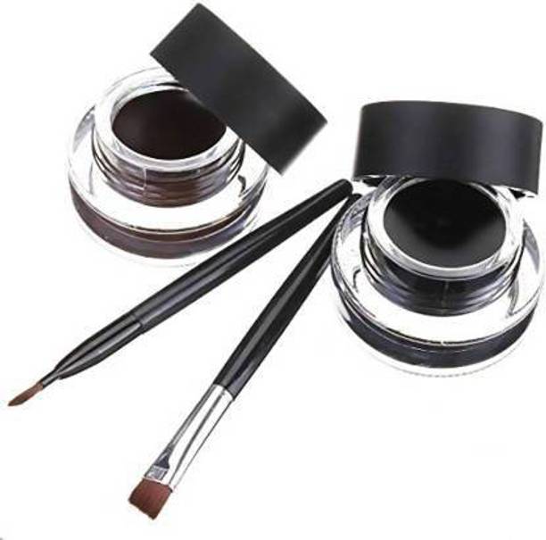 Alkaf 2 in 1 Black & Brown Water Proof Eyeliner / Smudge Proof 24hrs Gel Eyeliner 6 g