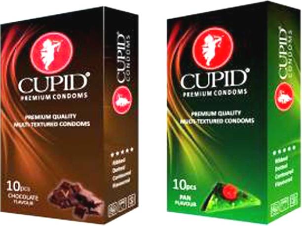 CUPID Pan Flavored Chocolate Flavored Multi Textured 3 in 1 Condom Condom