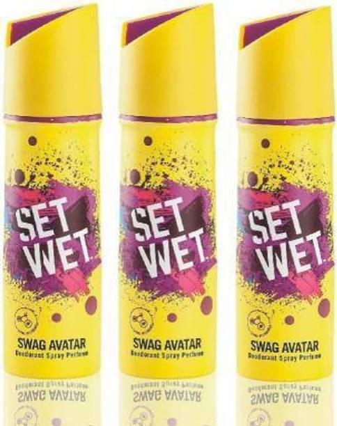 SET WET Swag Avatar Deodorant Deodorant Spray - For Men (150 ml, Pack of 3) Body Spray  -  For Men & Women