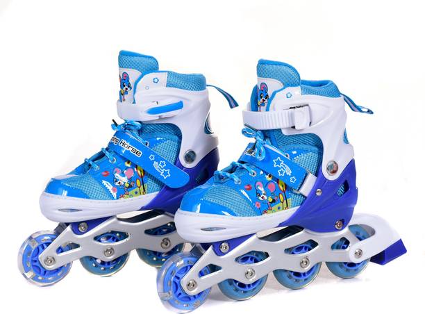 IRIS Kids 3 in 1 Convertible, Adjustable Inline Roller Skates for Beginners, Intermediates and Professionals इन-लाइन स्केट्स साइज: 3-6