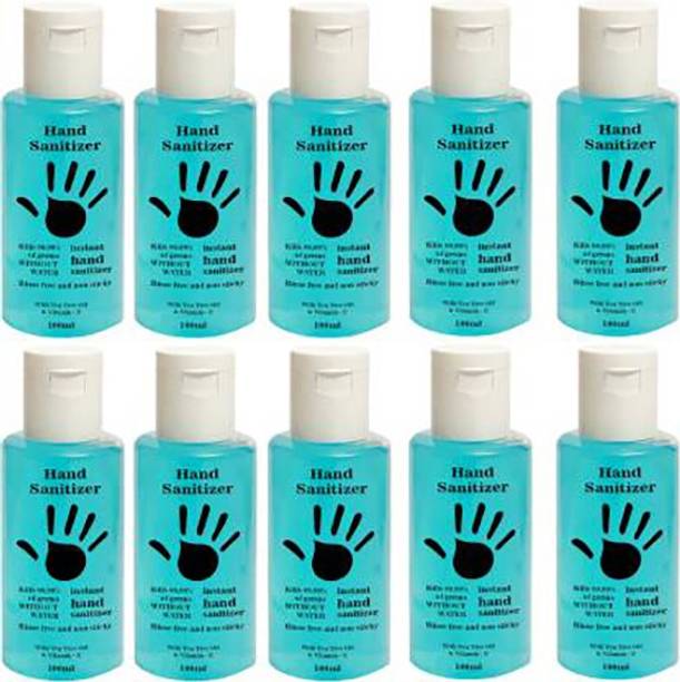 davis Tree & Aloe Vera Rinse Free Hand Rub/ Kills 99.99% Germs/ Pack of 10  Bottle Hand Sanitizer Bottle