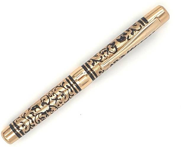 Maskey Brass Made with Gold Parts Abstract Self Design Trending Premium & Timeless Ball Pen