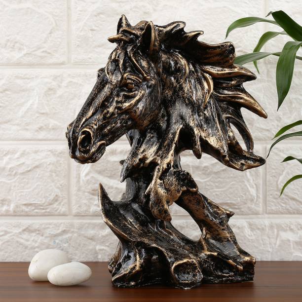 Flipkart Perfect Homes Running Horse Handcrafted Statue|Home Décor|Drawing |living Room|Marble Finish Decorative Showpiece  -  26 cm