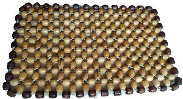 Q1 Beads Ventilated Wooden Beads Laptop Cooling pad/Heat Insulation Pad for All Brands Laptop,Rectangular 40 x 25 cm (Standard,Beige) Cooling Pad
