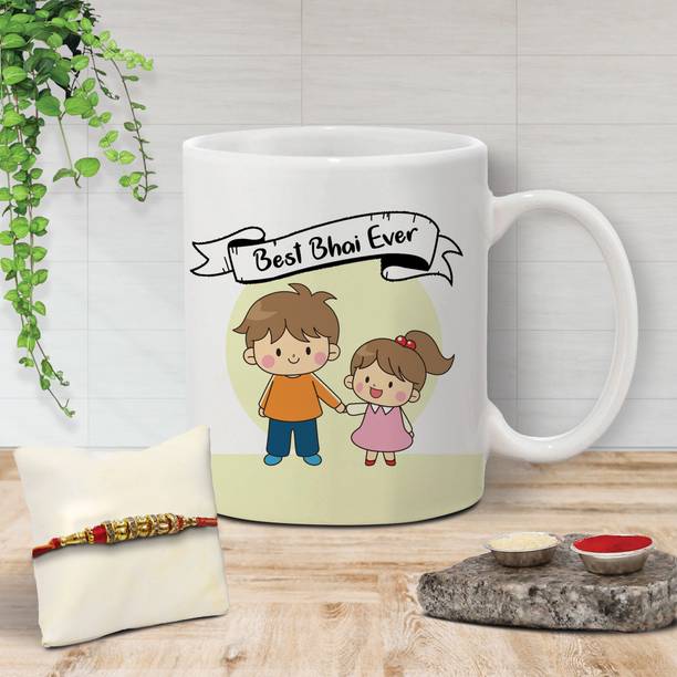 Flipkart SmartBuy Designer Mug Rakhi-5 Assorted Chawal Roli Pack, Rakhi, Mug  Set