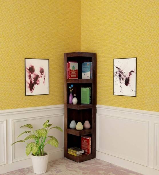 Shagun Arts HEXA Solid Sheesham Wood Open Book Shelf/ Boo Case For Study Room/ Library || Solid Wood Open Book Shelf