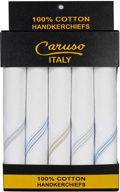 Caruso Italy Men Premium ["White"] Handkerchief