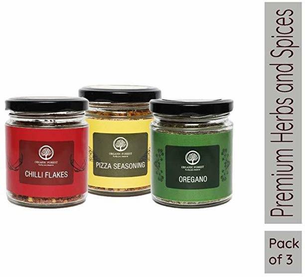 organic forest Combo Of Oregano (45g), Pizza Seasoning (100g),Chilli Flakes (30g)