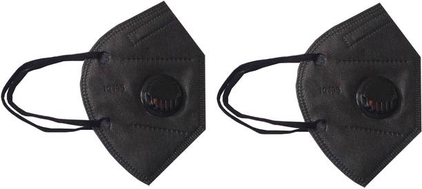 Shop & Shoppee KN95 with Air Filter Anti Infection Anti-Pollution Breathable Respiratory Premium Quality Face Mask (2 Mask) SnSMKN95black2 Reusable, Washable