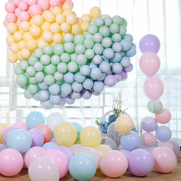 1iAM Solid Multi color balloons for Birthday/Baby shower/Baby welcoming/Any party Balloon