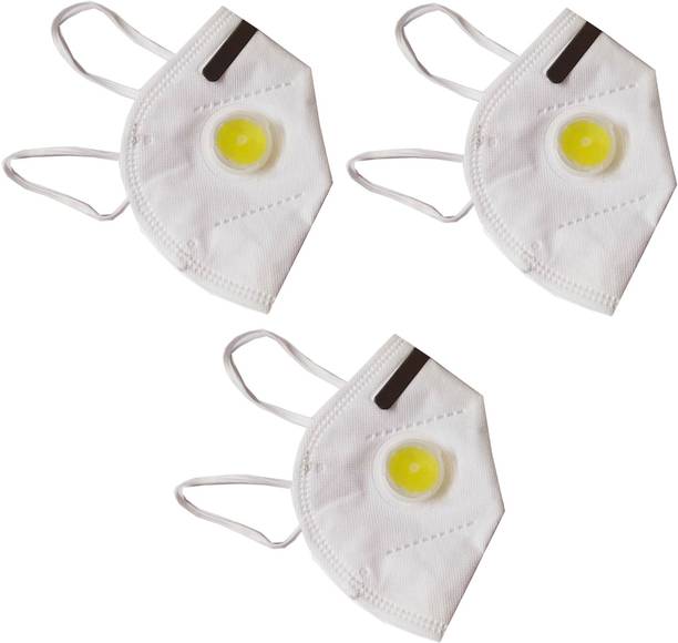 Shop & Shoppee KN95 with Silicon Filter Anti Infection Anti-Pollution Breathable Respiratory Premium Quality Face Mask (3 Pcs) SnSMKN95white03 Reusable, Washable