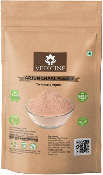 VEDICINE Arjun Chaal Powder (Arjun Bark) -TERMINALIA ARJUNA Bark Powder