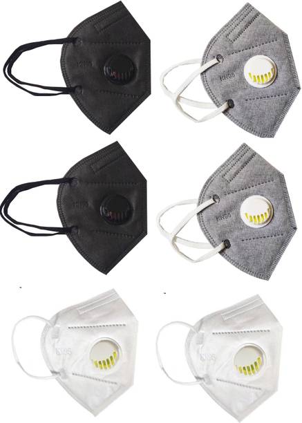 Shop & Shoppee KN95 with Air Filter Anti Infection Anti-Pollution Breathable Respiratory Premium Quality Face Mask (6 Mask) SnSMKN95BGW6 Reusable, Washable
