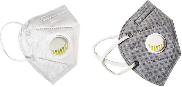 Shop & Shoppee KN95 with Air Filter Anti Infection Anti-Pollution Breathable Respiratory Premium Quality Face Mask(2 Mask) 95GW2 Reusable, Washable