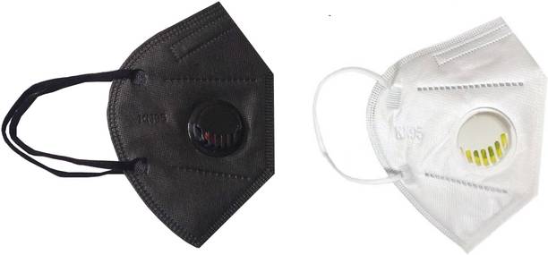 Shop & Shoppee KN95 with Air Filter Anti Infection Anti-Pollution Breathable Respiratory Premium Quality Face Mask(2 Mask) SnSMKN95BW2 Reusable, Washable