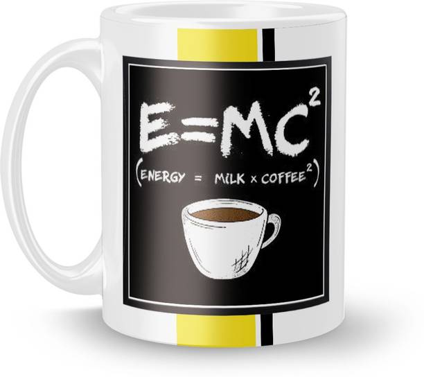 Beautum Cool Quote "ENERGY MUG" White Ceramic Coffee Ceramic Coffee Mug
