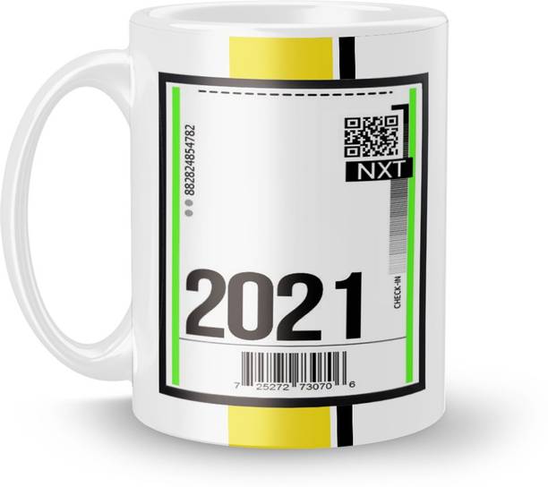 Beautum Cool Quote "NEXT 2021" White Ceramic Coffee Ceramic Coffee Mug