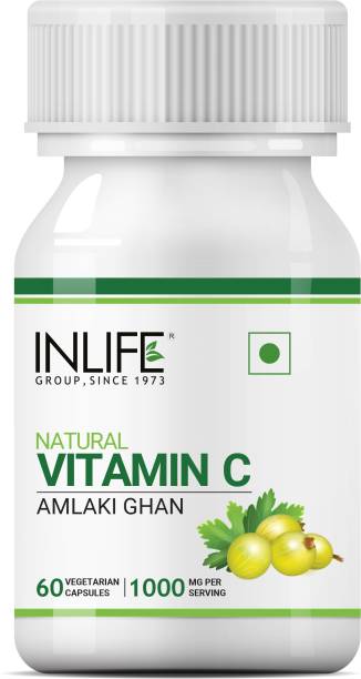 Inlife Natural Vitamin C Amla Extract for Immunity Capsules 60 Veg Caps