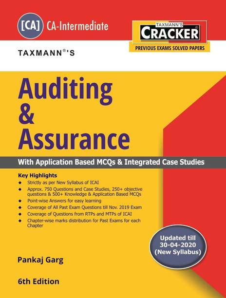 Taxmann's CRACKER-Auditing & Assurance-With Application Based MCQs & Integrated Case Studies (CA-Intermediate-New Syllabus)(6th Edition 2020-Updated till 30-04-2020)