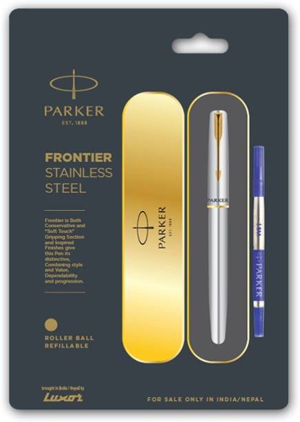 PARKER Parker Frontier Stainless Steel Roller Ball Pen with Gold Trim Ball Pen