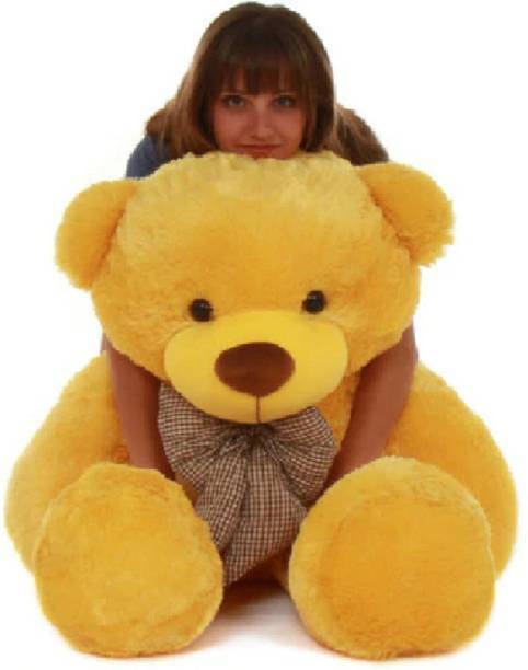Mowgli Teddy Bear Jumbo - 90 cm Colour Beige - 90 cm-3 Feet (Yellow)  - 90 cm