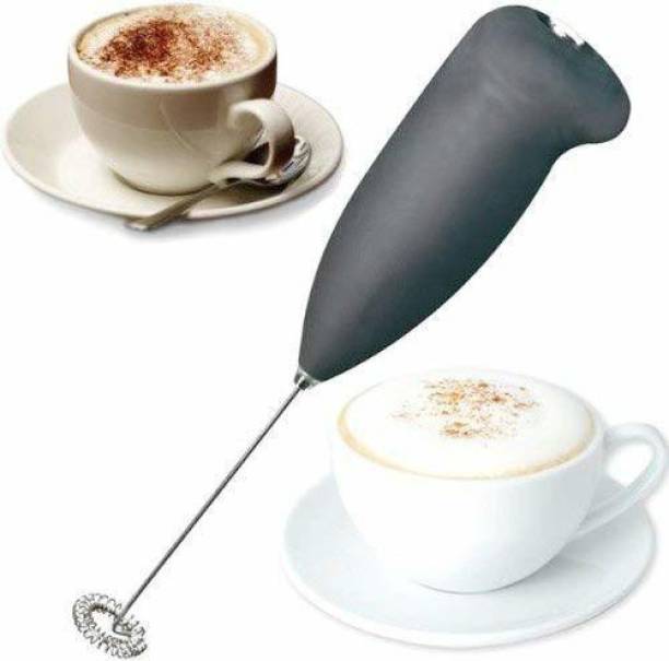 HaveAdeal Mini Portable Battery Operated Stainless Steel Hand Blender for Coffee/Egg Beater | Electric Foam Maker Classic Sleek Design Hand Blender Mixer ,Coffee blender,Egg Beater,lassi blender,Cappuccino,juice 220 W Electric Whisk (Black) 220 W Hand Blender
