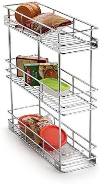 Estilo Utensil Kitchen Rack Steel modular kitchen pullout basket cabinet storage drawer size 8x20x21 inch