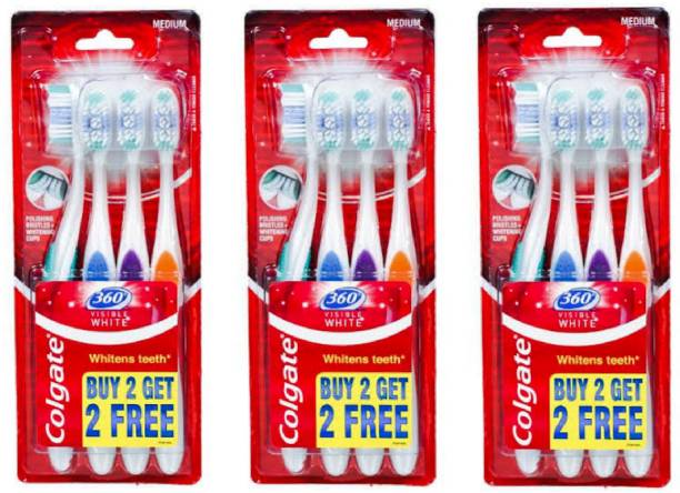 Colgate 360 Visible White #12 Medium Toothbrush