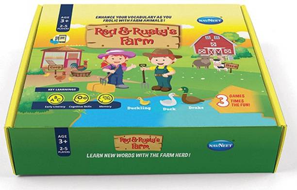 NAVNEET Red and Rusty's Farm Board Games Party & Fun Board Game