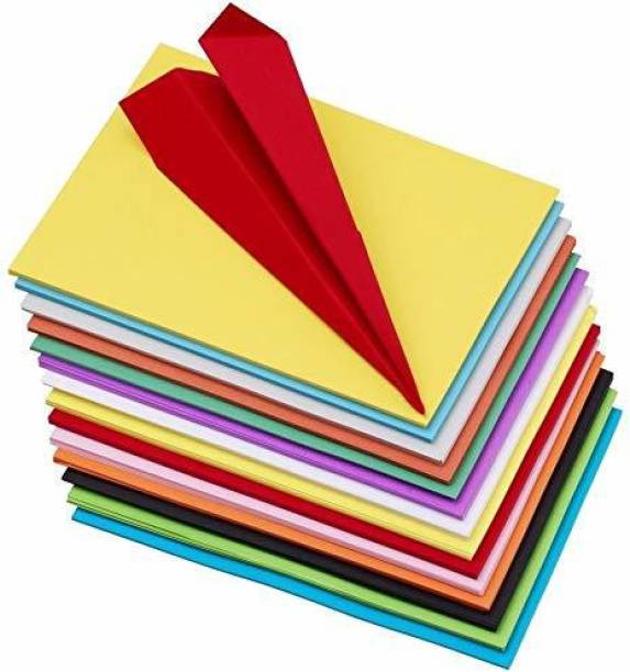 OFIXO Color Paper Color Sheets Copy Printing Papers A4 Sheets Square Double Sided Colored Origami Folding Lucky Wish Paper DIY Craft Unruled A4 Unruled A4 80 gsm Coloured Paper