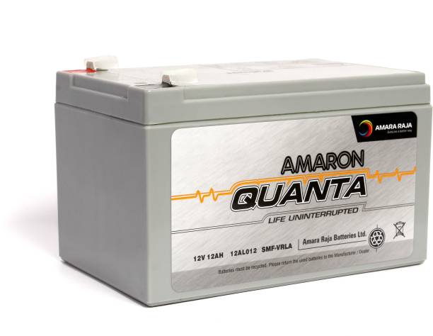 amaron VRLA 12-12/12V, 12AH at C20 SMF Emergency Battery for Use in Any Suitable Vehicle/ UPS/ Solar/ E-Bike/ Mini Inverter and More Instruments. UPS