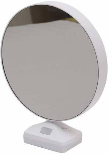 COSMETOCITY Round Magic Mirror Photo Frame Gift/Showpiece with usb cable led photo frame 6 inch magic mirror, led photo frame (512 MB, White) 8 inch MIRROR