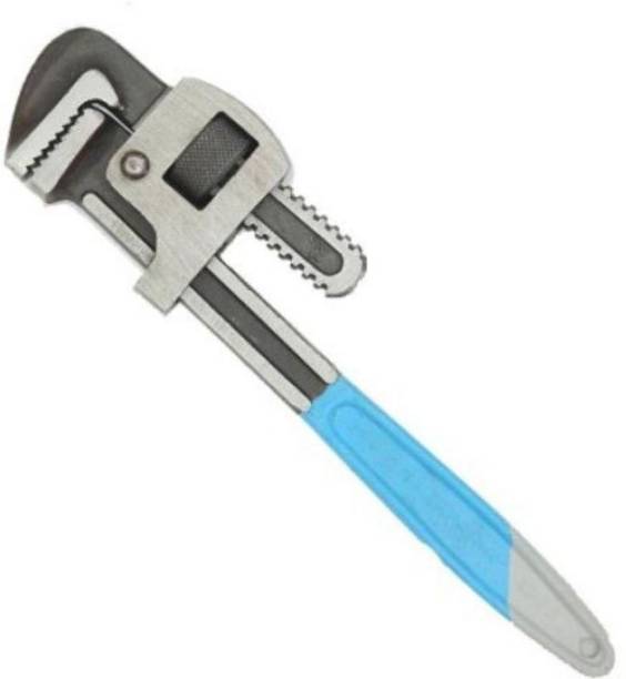 QTM 14" Pipe Wrench for All Purposes Stainless Steel Socket Adjustable Universal Multi Function Wrench Spanner Set Tools 14" Adjustable Universal Multi Function Wrench Single Sided Pipe Wrench