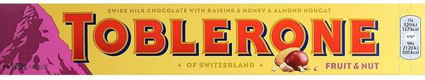 Toblerone Raisins and Honey and Almond Chocolate Bar Pouch Bars