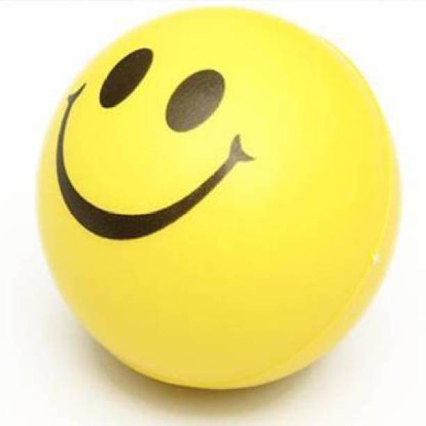Laddu Gopal smiley face squeeze stress ball - 5 cm (Yellow)  - 5 cm