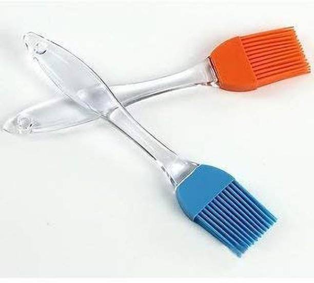 Blent Life Style Kitchen Silicon Oil Basting Brush (Multicolour) - Pack of 2 silicon Flat Pastry Brush
