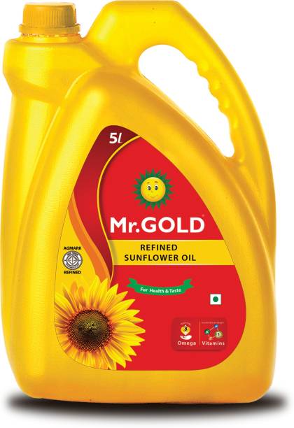 Mr. Gold Refined Sunflower Oil 5 Ltr Can Sunflower Oil Can