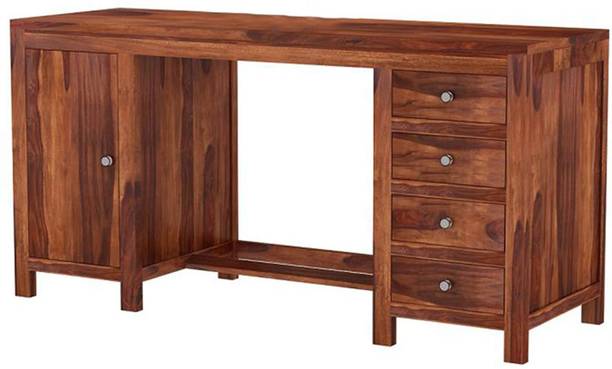 TRUE FURNITURE Sheesham Wood Writing/Study/Computer Table/Desk for Home/Office Solid Wood Study Table