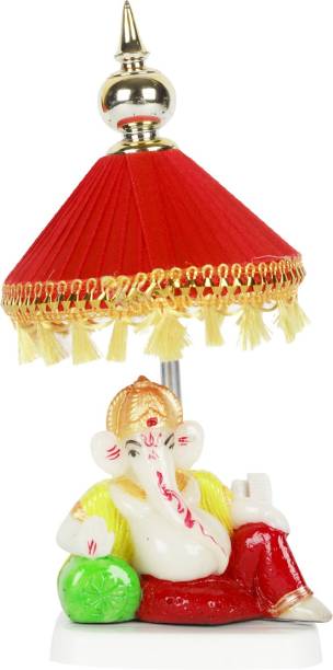 jagriti enterprise Ganesh Ji Idol Statue for Car Dashboard with Umbrella Decorative Showpiece Decorative Showpiece  -  18 cm