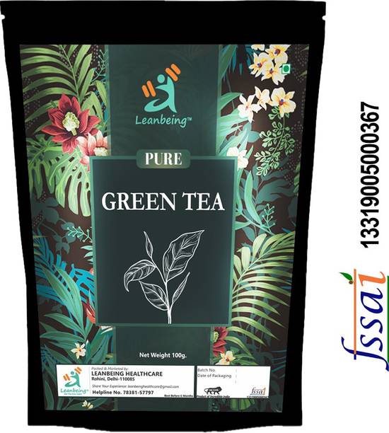 LEANBEING Green Tea (1Kg) Certified Organic |Pure and Natural | Weight management |Fat loss |Stress buster Unflavoured Green Tea Pouch