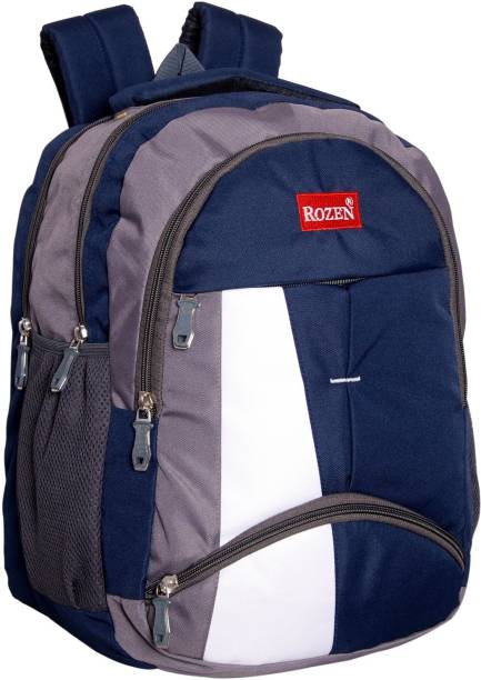Rozen Stylish ROZ-401 Navyblue laptop Backpack for School Collage Office Travelling Waterproof School Bag