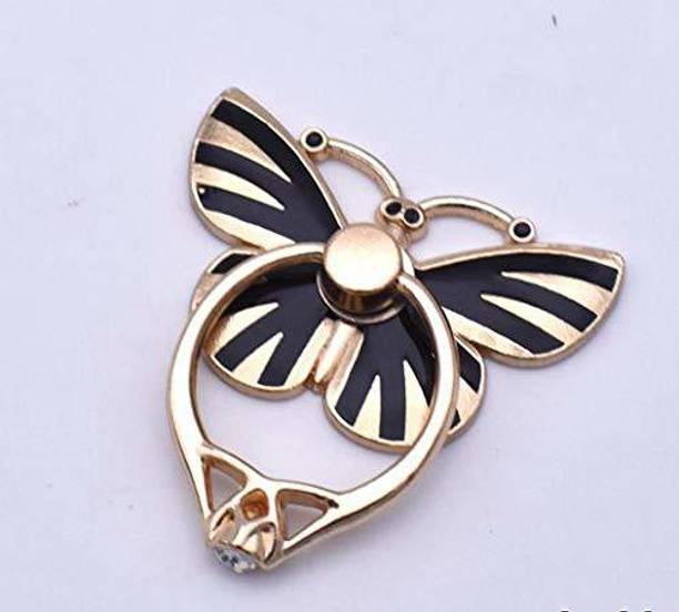 befunky Luxury Universal Mobile Holder Stand, 3D Ring Finger Grip for Mobile Tablet (Butterfly Black) Mobile Holder