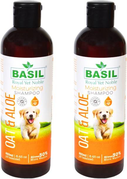 BASIL Oat & Aloe Moisturizing Shampoo Conditioning Basil Oil Dog Shampoo