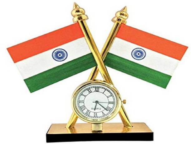 Devew Indian flag with watch Rectangle Car Dashboard Flag