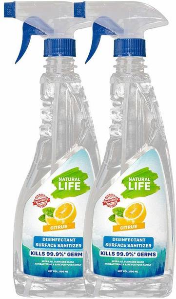 Natural Life by Natural Life FDA Approved Disinfectant Surface Sanitizer, Citrus 500 Ml (Pack 2)