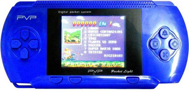 Clubics PVP BLUE GAMING CONSOLE WITH 3D SOUND & LCD DISPLAY-PVP (blue) 1 GB with SUPER MARIO Limited Edition